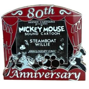 Disney 2008 80th Anniversary Steamboat Willie LE 2000 pin